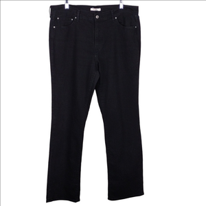 Levi's 505 Straight Black Five Pocket High Rise Zip Up Straight Leg Denim Jean